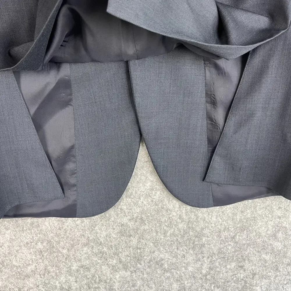 J Crew‎ Thompson Blazer Sport Coat Mens 42L Blue Wool 2 Button Preppy Career